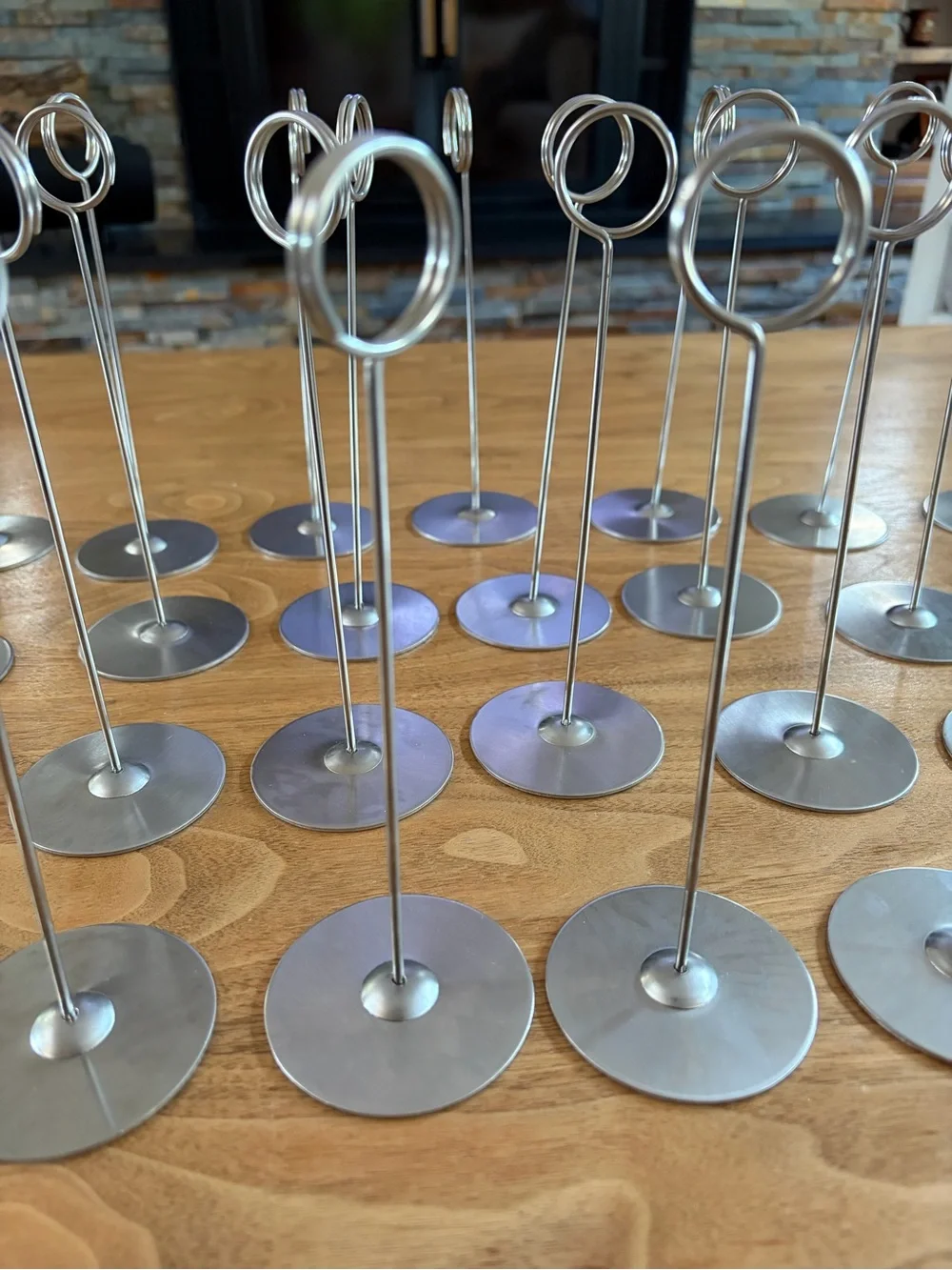 27 Silvertone Photo and Place Card Holders